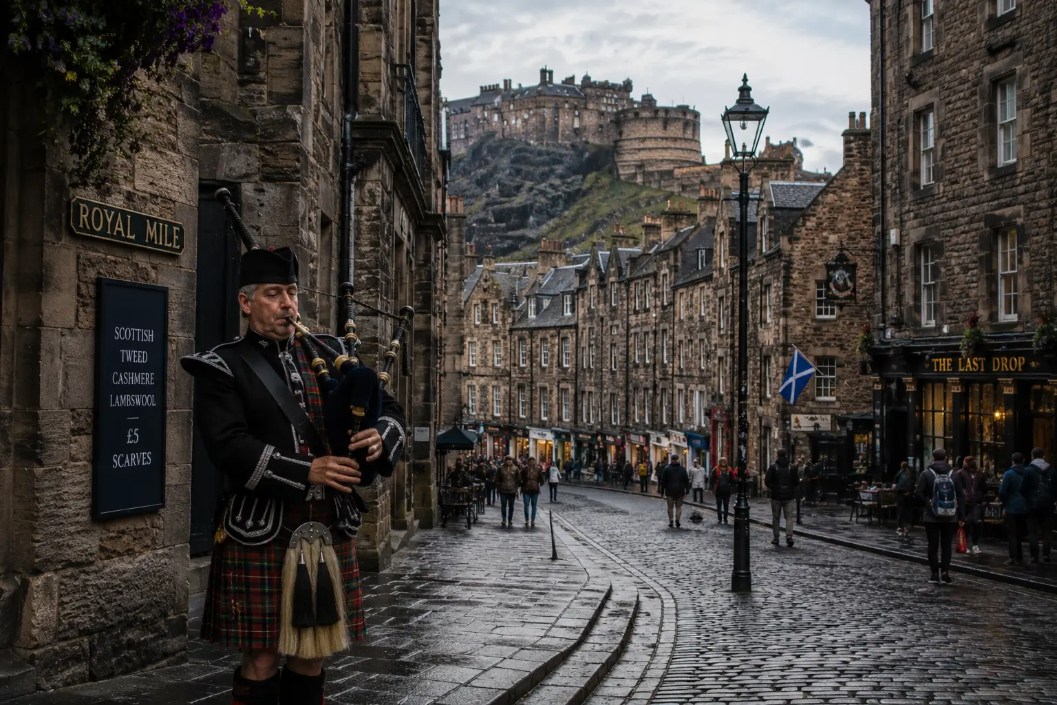 Edinburgh'da Bir Sokak, Bir Gayda Sesi